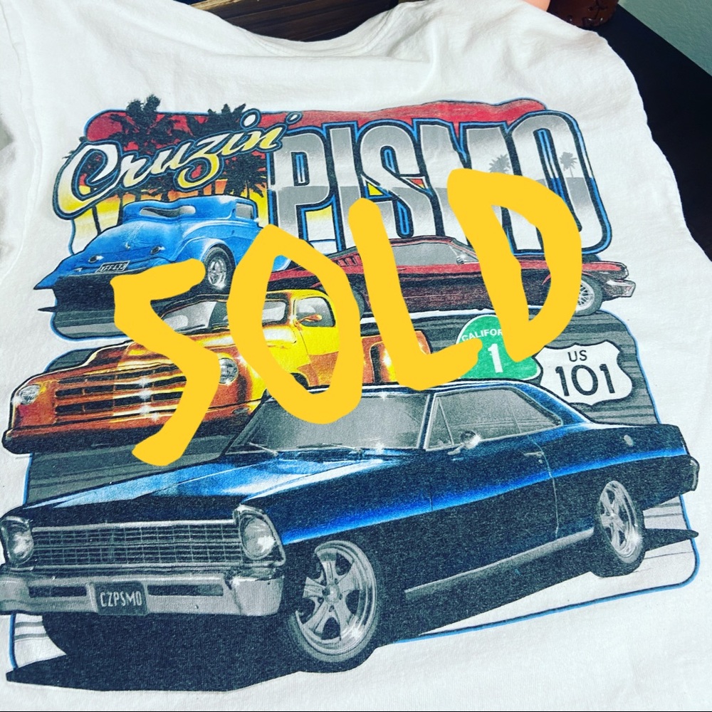 ⛓🏁🌊 Cruzin Pismo Vintage Car Tshirt.